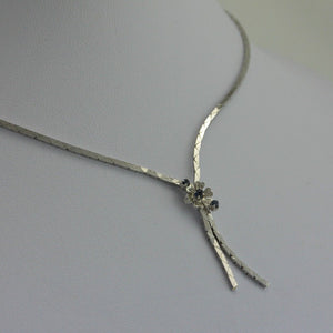 Collier mit "Saphire" / 835 Silber / ca. 40,0 cm