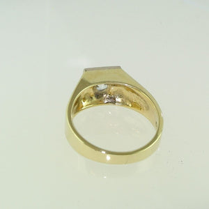 Vintage Ring - Gelbgold 585er 14 Karat mit 0,75 ct. Zirkonia“ 56 17,8 mm Ø *