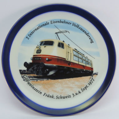 Porzellanteller 7. Internationaler Eisenbahner Volkswanderung 1977