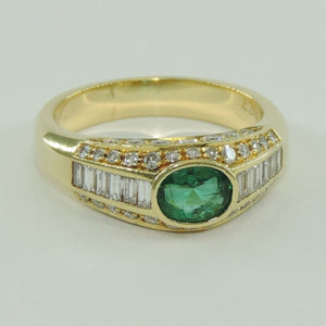 Wempe Damenring mit Smaragd 0.63ct & Diamanten 0.78ct / 750er Gold 18 Karat *