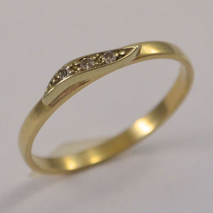 Vintage Damenring mit Zirkonia / 333er 8 Karat Gold 55 17,5 mm Ø *