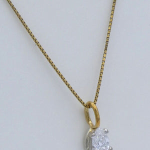 Kette 333er 8 K Gold Anhänger 585er 14 K Gold mit 0.30 ct. Diamant / 42 cm