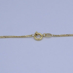 Kette 8 Karat & Anhänger 14 Karat Gold mit 0.10 ct. Diamant / 42 cm