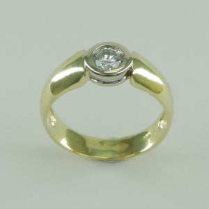 Solitär Damenring mit Diamant ca.0.75 ct / 585er Gold 14 Karat / 57 18,1 mm Ø *