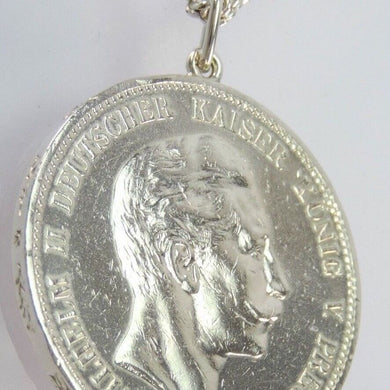 Kette mit Anhänger 5 Mark Silber 1907 A Preussen / Deutsches Reich / Kaiserreich