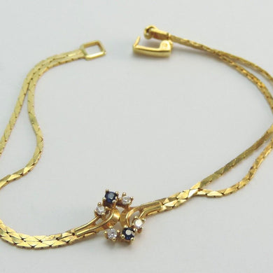 Damen Armkette vergoldet mit Turmalin & Zirkonia
