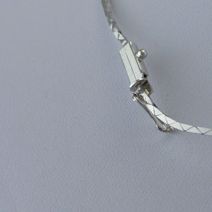 Collier mit "Saphire" / 835 Silber / ca. 40,0 cm