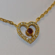 Laden Sie das Bild in den Galerie-Viewer, Vintage Collier mit Brillanten 0,50 ct &amp; Rubin 750er 18 Karat Gold 42 cm
