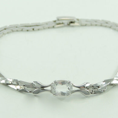 Teca Vintage Damen Armband 925er Silber mit Zirkonia 18,5 cm