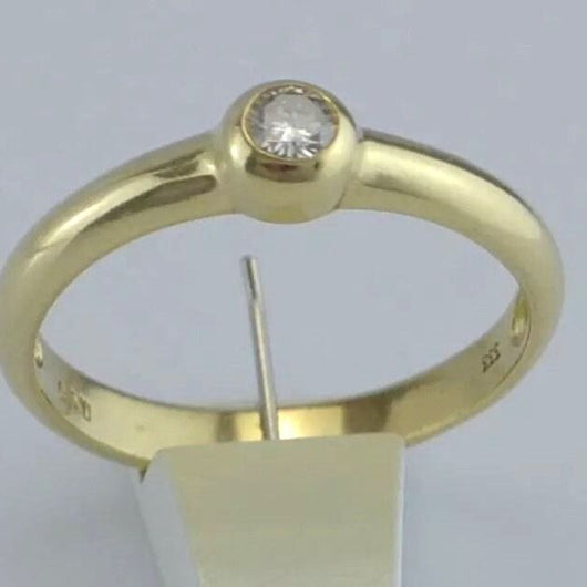 Ring mit 0.10 ct. Diamant / 333er 8 Karat Gelbgold 54 17,2 mm Ø *