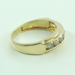 Vintage Damenring 585er 14 Karat Gold mit Diamanten ca. 0,70ct 63 20,0 mm Ø *