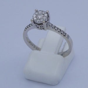 Damenring mit Brillanten 0.31 ct 585erer 14 Karat Gold - 53 16,8 mm Ø