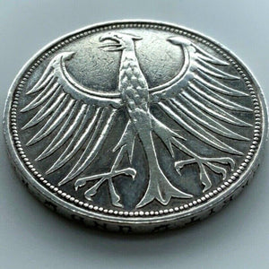 5 Deutsche Mark Silberadler 1951 G