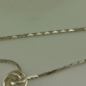 Collier mit geschwungenen Kreisen / 925er Silber / ca. 44 / 53 cm