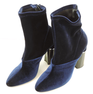 Vero Cuoio Stiefel Gr. 38,5 Blau Samt Damen Schuhe Boots