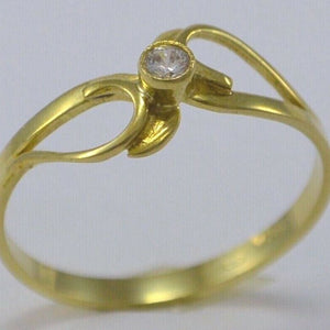 Damenring mit Zirkonia / 585er 14 Karat Gold 54 17,2 mm Ø *