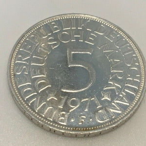 5 Deutsche Mark Silberadler 1971 F