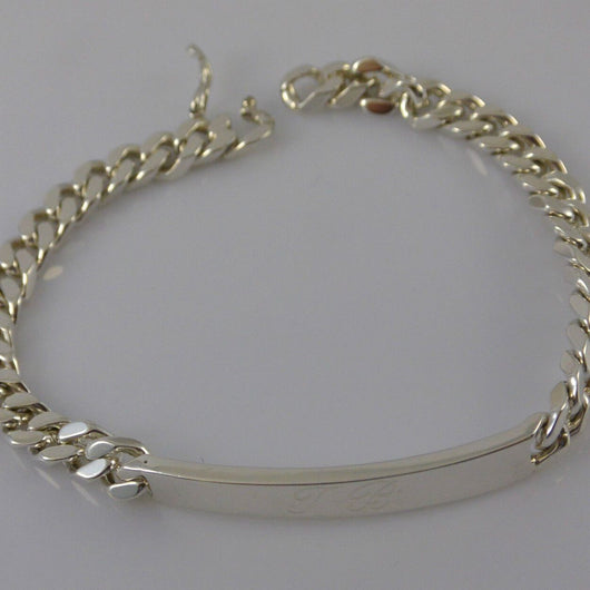 Armband mit Gravur JB / 925er Silber