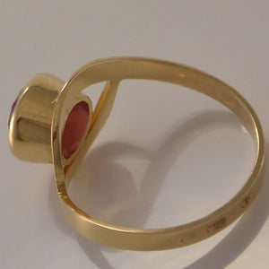 Vintage Damenring mit Turmalin 2.0 ct. 583er 14 Karat Gold-56 17,8 mm Ø *