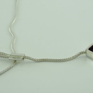 Vintage 925er Silber Damen Collier mit Zirkonia & Turmalin