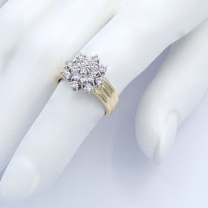 Damenring 585er 14 Karat mit Diamanten ca. 0.85 ct. / 55 17,5 mm Ø