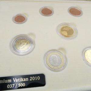 Die offiziellen Euro-Kursmünzen Vatikan 2010 & Goldausgabe Die Erschaffung Adams