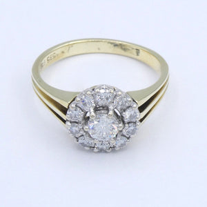 Damenring 585er 14 Karat mit Diamanten ca. 0.78 ct. / 57 18,1 mm Ø