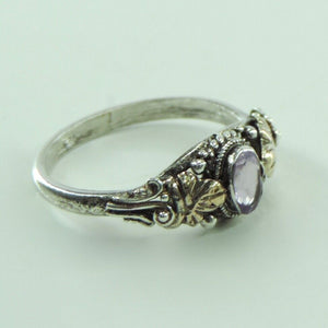 Vintage Damenring 925er Silber mit Amethyst 55 17,5 mm Ø