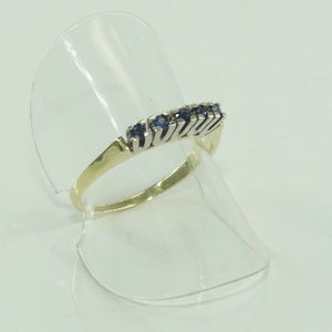 Vintage Damen Ring 585er Gelbgold mit Saphir ca. 0.10 ct -56 17,8 mm Ø *