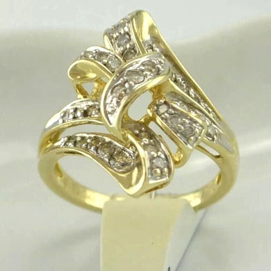 Vintage Damenring mit 0.50 ct. Diamanten /375er 9 Karat Gelbgold 54 17,2 mm Ø *