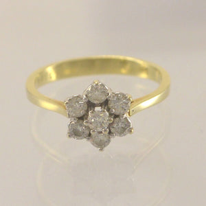 Vintage Damen-Ring mit Diamanten 0.40ct 585er 14 Karat Gold - 50 15,9 mm Ø *