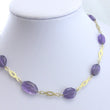 Laden Sie das Bild in den Galerie-Viewer, Vintage Kette - mit Amethysten 333er 8 Karat Gold - 57 cm
