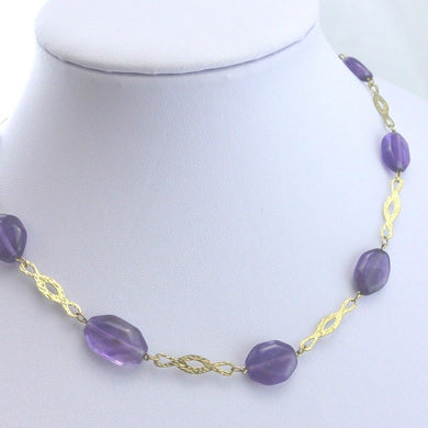 Vintage Kette - mit Amethysten 333er 8 Karat Gold - 57 cm