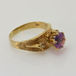 Laden Sie das Bild in den Galerie-Viewer, Vintage Damenring mit Amethyst &amp; Zirkonia/ 375er 9 Karat Gold 62 19,7 mm Ø *
