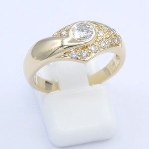 Damenring 585er 14 Karat mit Diamanten ca. 0.90 ct. / 58 18,4 mm Ø