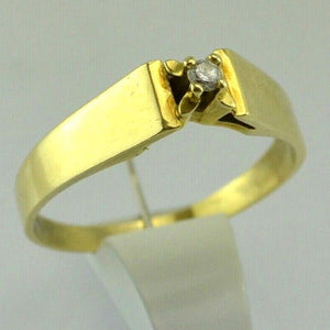 Vintage Ring mit 0.05 ct Diamant / 585er 14 Gold Karat 59 18,8 mm Ø *