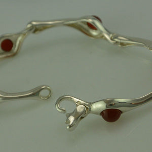 schönes Armband mit Karneol / 925er Silber / ca. 16,5 cm