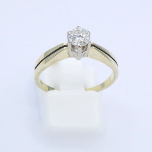 Damenring 585er 14 Karat mit Diamant ca. 0.50 ct. / 54 17,2 mm Ø