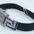 Laden Sie das Bild in den Galerie-Viewer, Art-Deco Damen Platin Armbanduhr mit Diamanten&amp;Saphir
