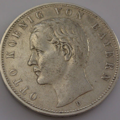 5 MARK OTTO KÖNIG 1903 D VON BAYERN MÜNZE SILBER .