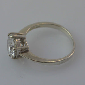 edler Damen-Solitär-Ring - mit Zirkonia / 925er Silber