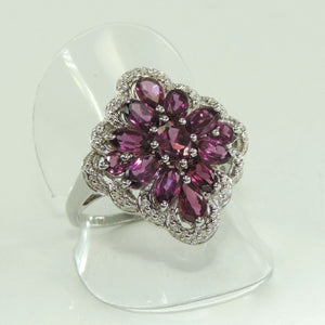 Damen Ring Amethyst 925er Silber 60 19,1 mm Ø