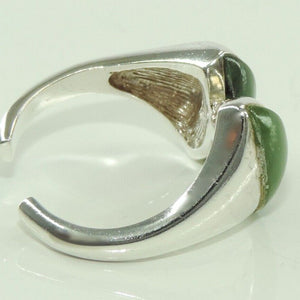 Antiker Damen Ring mit Jade / 800er Silber - 58 18,4 mm Ø