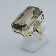 Laden Sie das Bild in den Galerie-Viewer, Vintage Damen Ring mit Rauchquarz 585er - 14 K Gold Gr. 55 17,5 mm Ø
