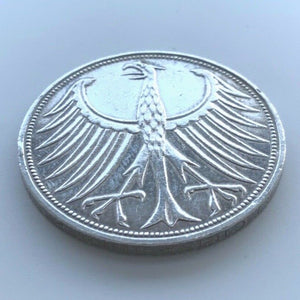 5 Deutsche Mark Silberadler 1972 F