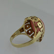 Laden Sie das Bild in den Galerie-Viewer, Vintage Damen Ring mit Rosenquarz 333er - 8 Karat Gelbgold - 55 17,5 mm Ø *
