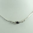 Laden Sie das Bild in den Galerie-Viewer, Vintage Collier 835er Silber mit Zirkonia &amp; Onyx
