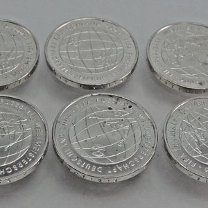 6 x 10 Euro Silbermünze FIFA Fußball-Weltmeisterschaft Deutschland 2005-2006