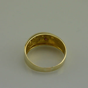 Ring m Diamantan & div. Edelsteine / 333er - 8 Karat Gold / Gr 55 17,5 mm Ø *