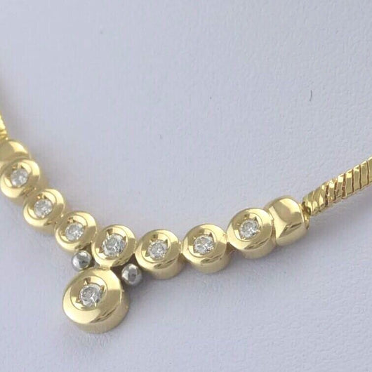 Vintage Collier mit 0.80 ct. Brillanten / 585er 14 Karat Gold 45 cm